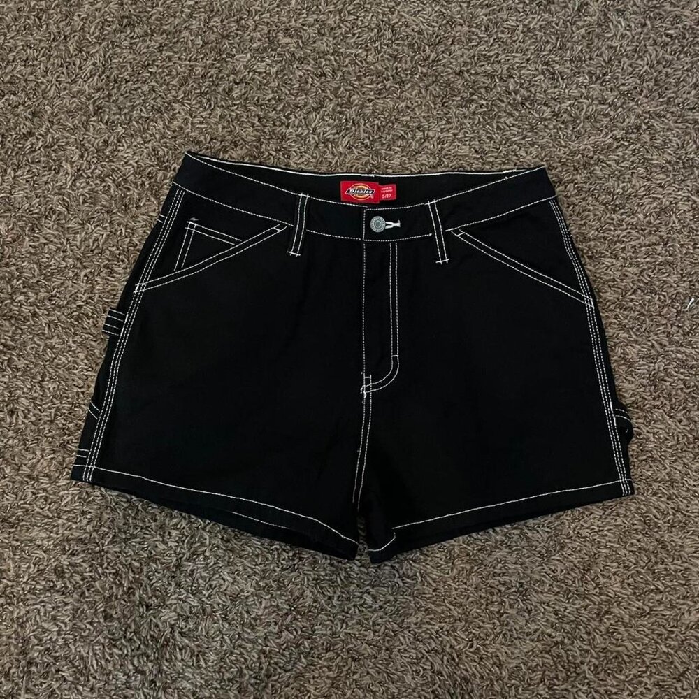 Women's Black and White Shorts